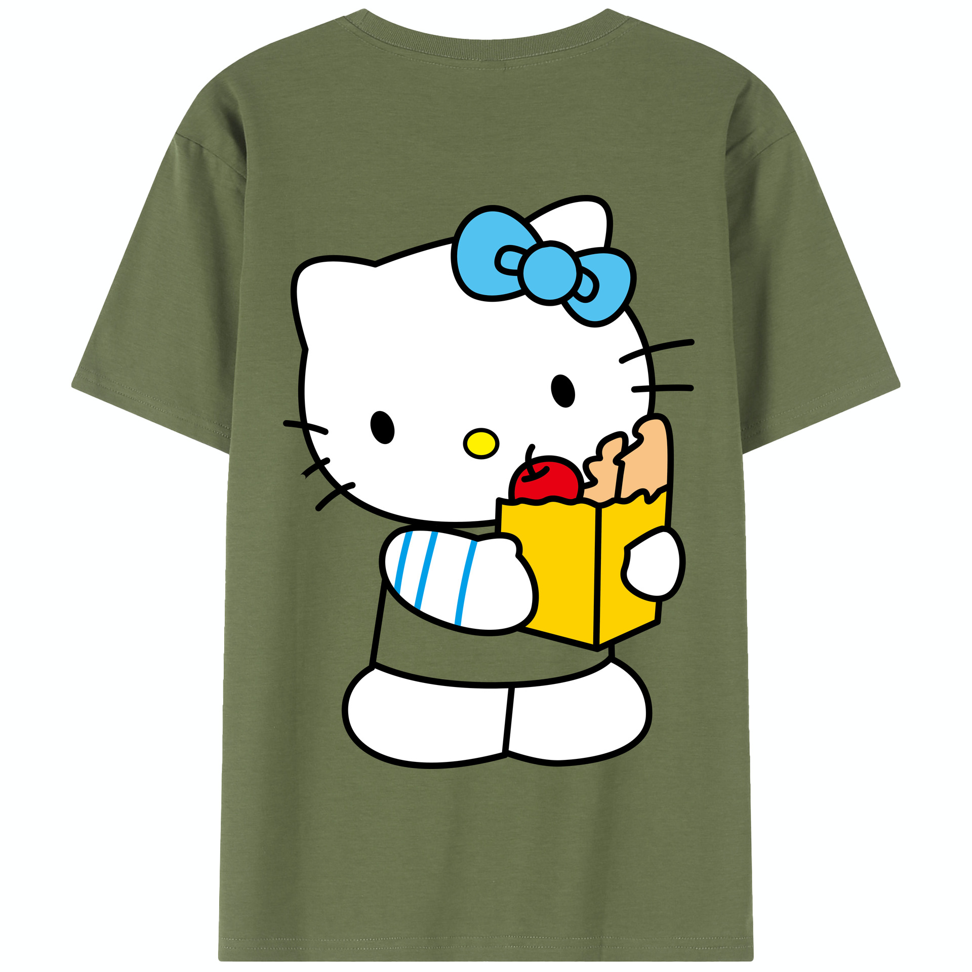 （画像用） Hello Kitty ハローキティ 綿100％半袖Tシャツ（背面プリント）